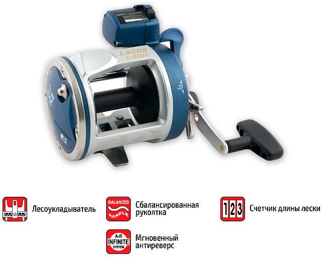 Катушка Line Winder Lacos L-30 DLX 3bb со счетчиком Катушка Line Winder Lacos L-30 DLX 3bb со счетчиком