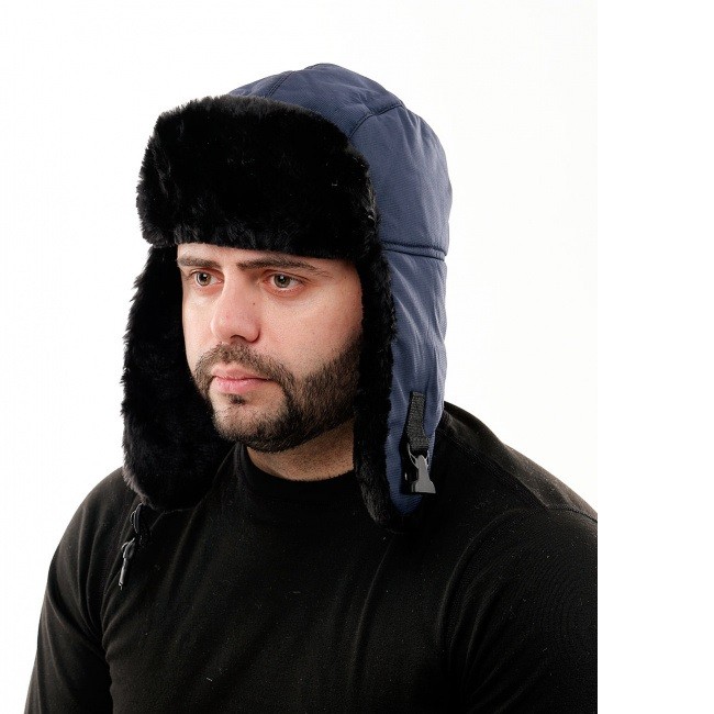 Шапка-ушанка Novatex "Умка" (Нейлон, камчатка синий) Шапка-ушанка Novatex "Умка" (Нейлон, камчатка синий)