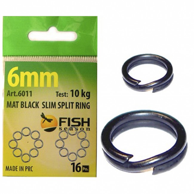 Кольцо заводное Fish Season SLIM тёмное матовое