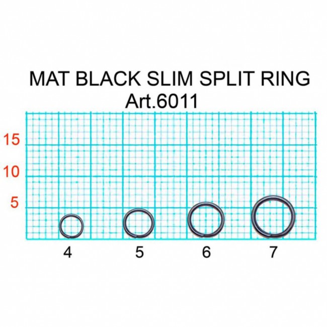 Кольцо заводное Fish Season SLIM тёмное матовое
